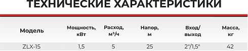 Насос самовсасывающий центробежный ZLX-15-2